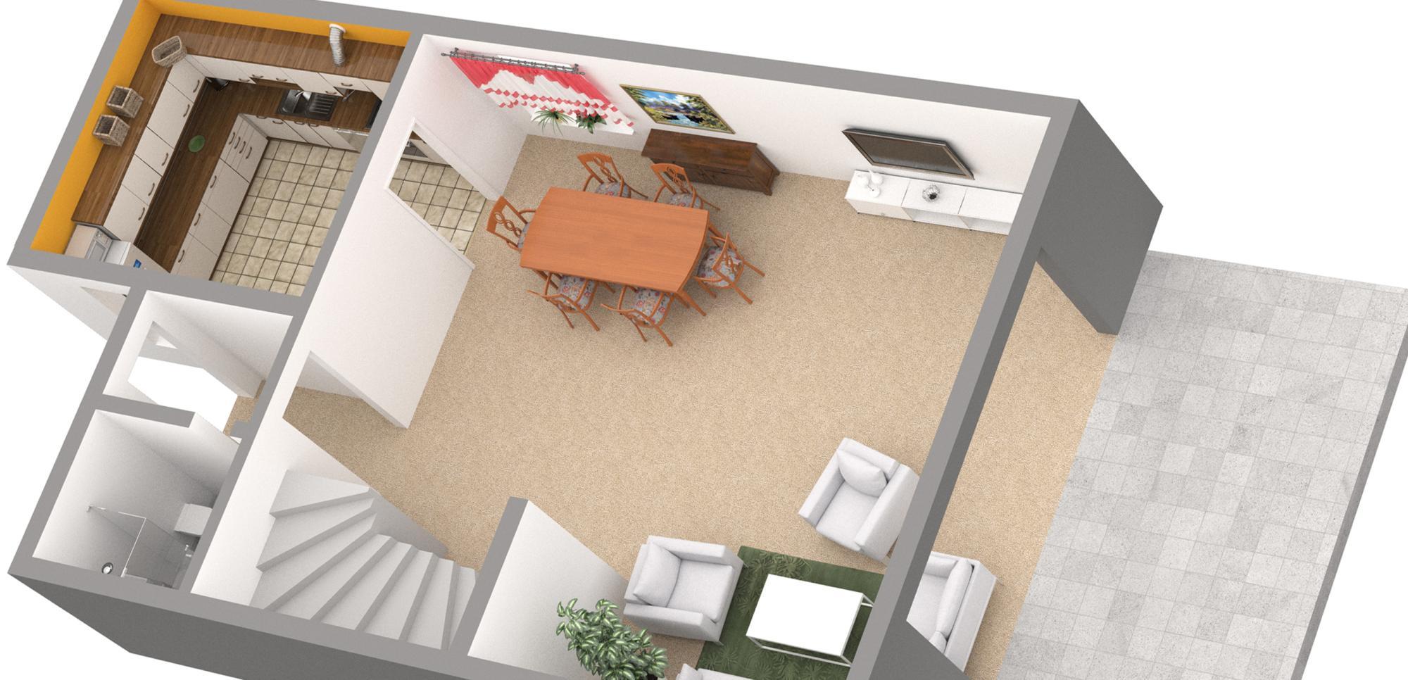 Grundriss der alten Küche