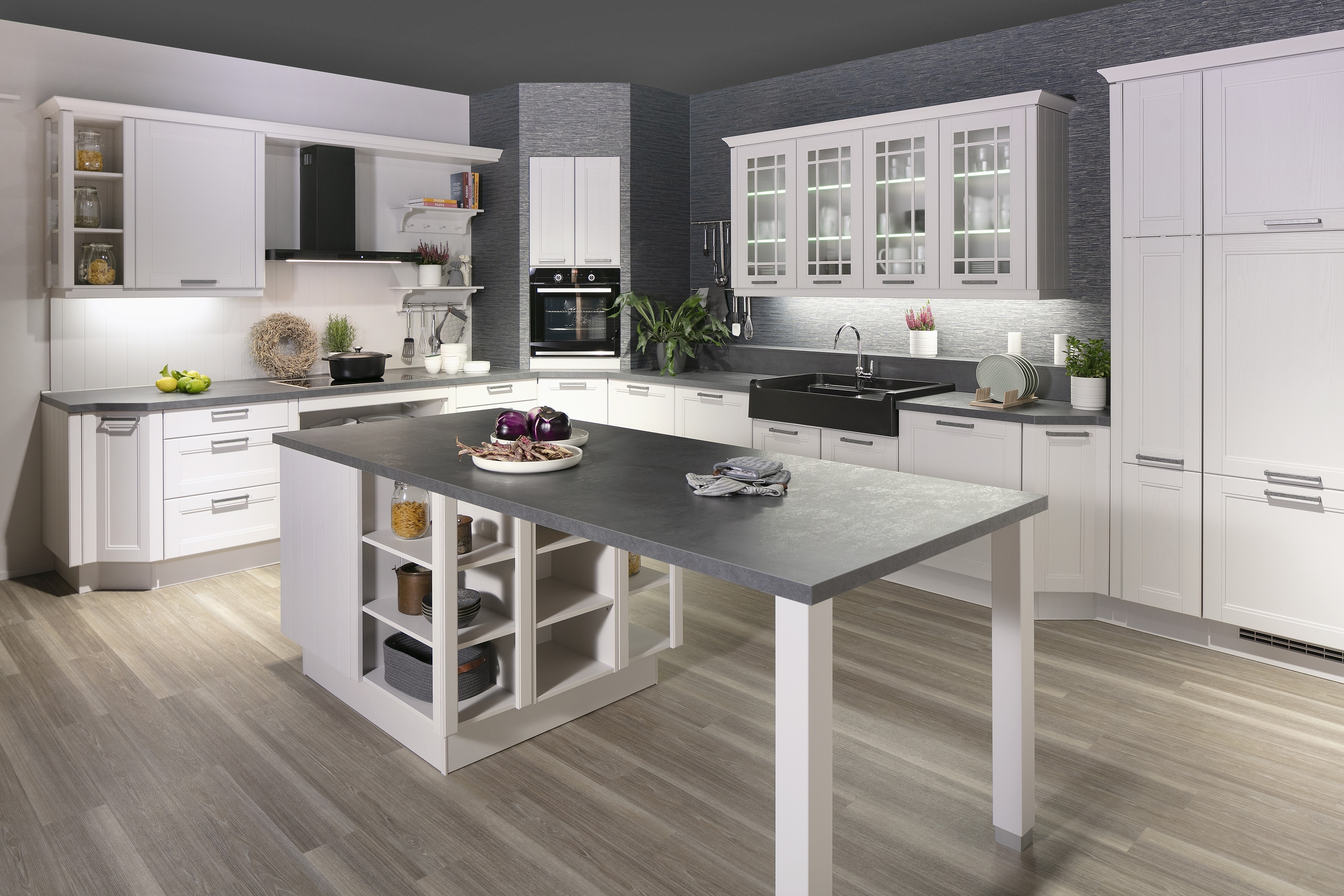 Nobilia-Küche York im Landhausstil - Gesamtaufnahme